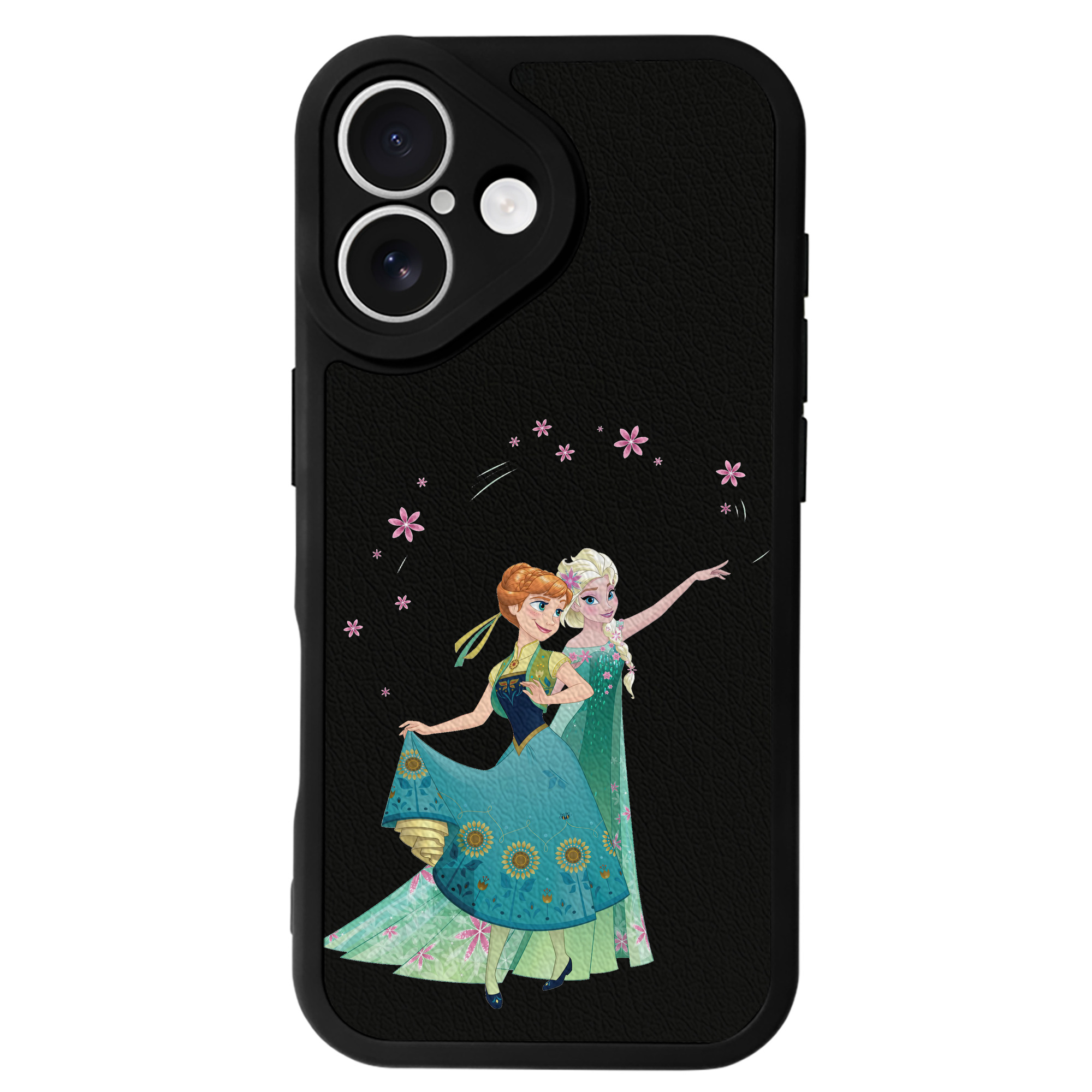 （画像用） アナと雪の女王 アンナ エルサ Frozen Anna Elsa 【iPhone 16シリーズ対応】シリコンスマホケース（レザー調） 材質：シリコン